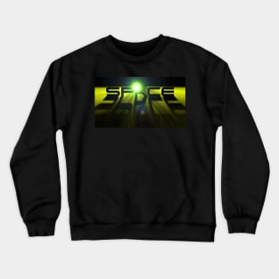 Space Design - Yellow Crewneck Sweatshirt